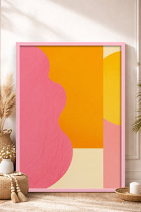 HOMEPACK Ahşap Çerçeveli Tablo Çerçeveli Poster Sanatsal Modern Duvar Dekoru BEK-8434