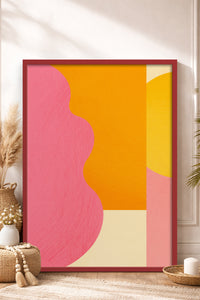 HOMEPACK Ahşap Çerçeveli Tablo Çerçeveli Poster Sanatsal Modern Duvar Dekoru BEK-8434