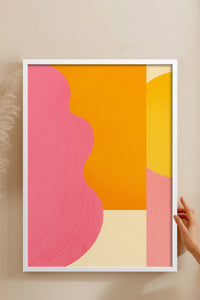 HOMEPACK Ahşap Çerçeveli Tablo Çerçeveli Poster Sanatsal Modern Duvar Dekoru BEK-8434