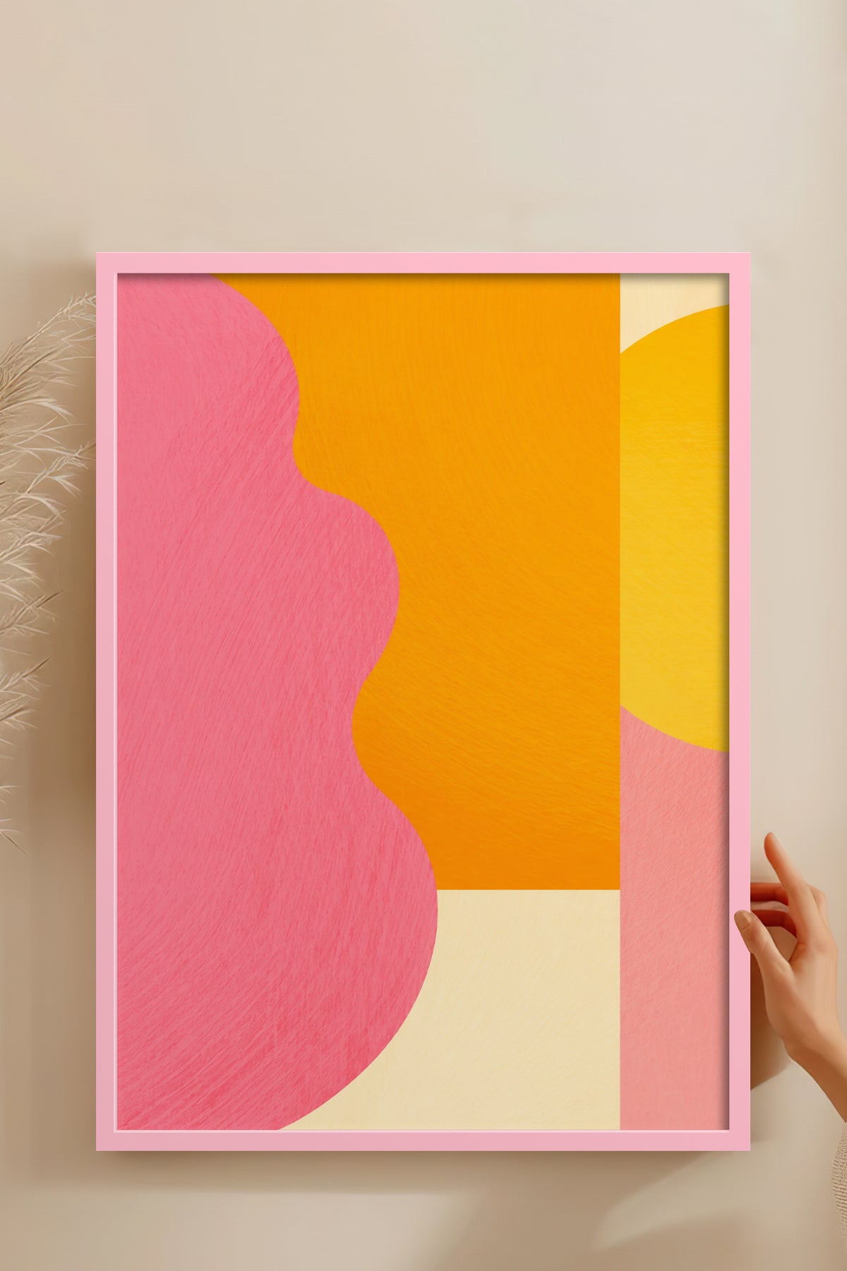 HOMEPACK Ahşap Çerçeveli Tablo Çerçeveli Poster Sanatsal Modern Duvar Dekoru BEK-8434