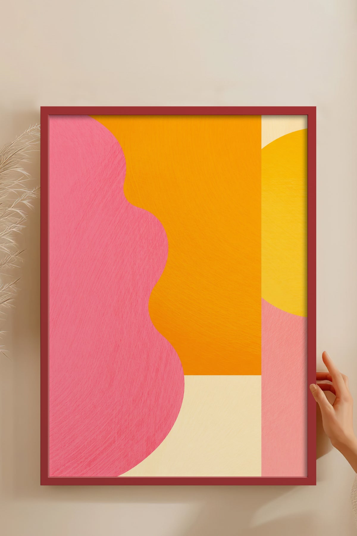 HOMEPACK Ahşap Çerçeveli Tablo Çerçeveli Poster Sanatsal Modern Duvar Dekoru BEK-8434