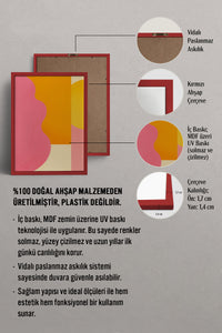 HOMEPACK Ahşap Çerçeveli Tablo Çerçeveli Poster Sanatsal Modern Duvar Dekoru BEK-8434