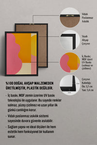 HOMEPACK Ahşap Çerçeveli Tablo Çerçeveli Poster Sanatsal Modern Duvar Dekoru BEK-8434