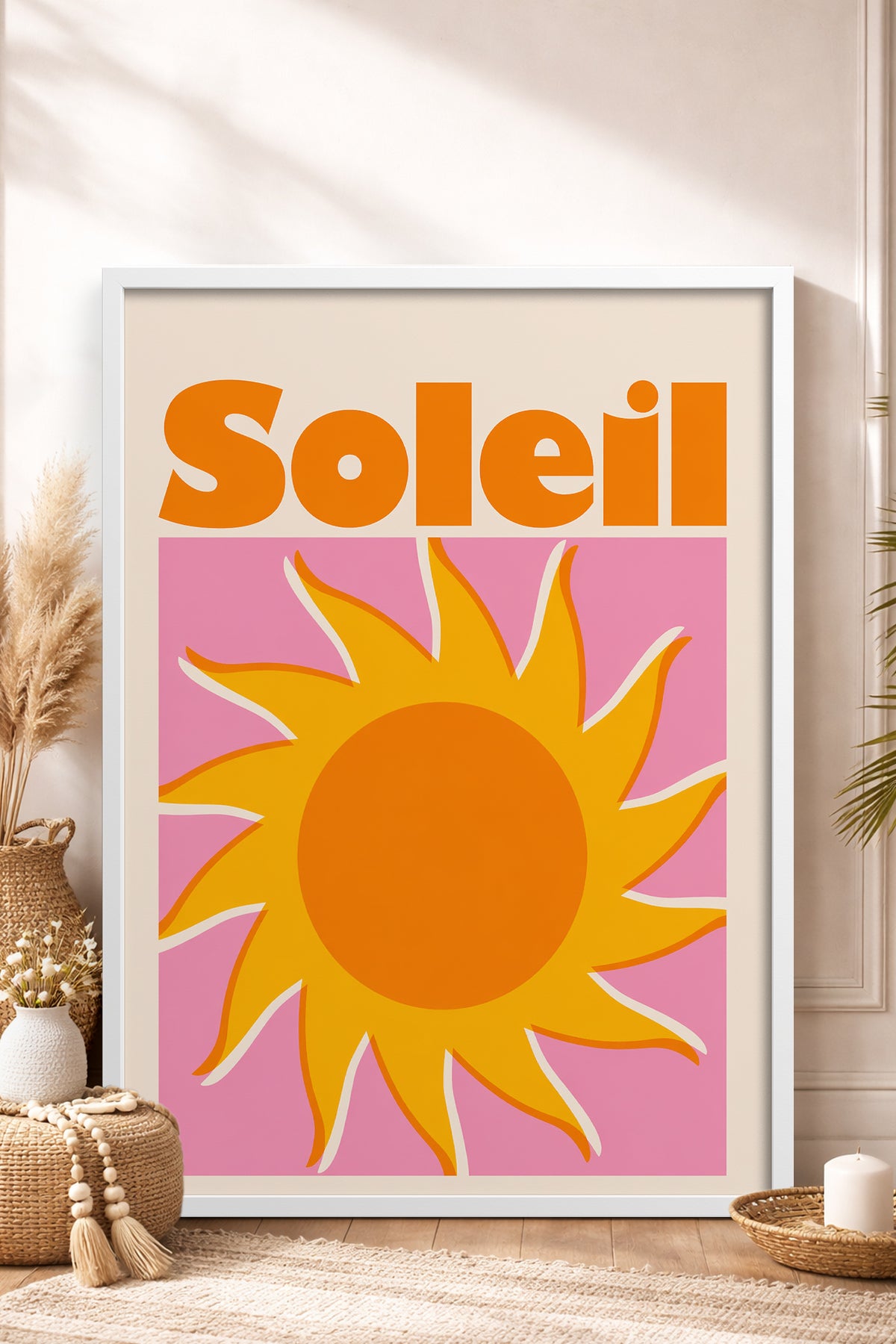 HOMEPACK Ahşap Çerçeveli Tablo Çerçeveli Poster Sanatsal Modern Duvar Dekoru BEK-8435