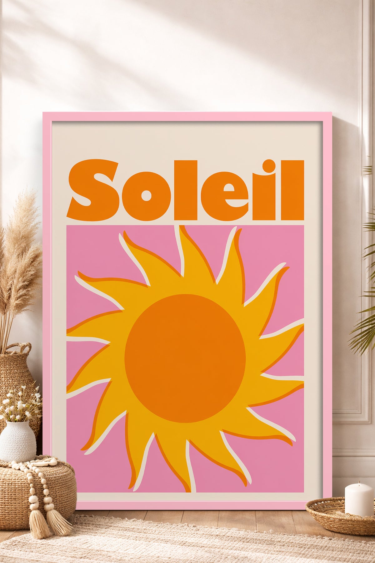 HOMEPACK Ahşap Çerçeveli Tablo Çerçeveli Poster Sanatsal Modern Duvar Dekoru BEK-8435