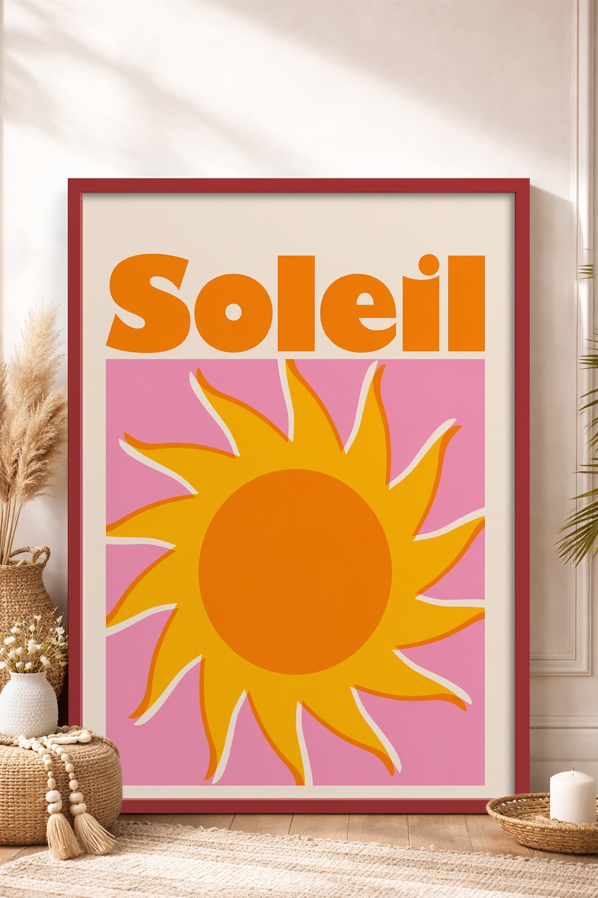 HOMEPACK Ahşap Çerçeveli Tablo Çerçeveli Poster Sanatsal Modern Duvar Dekoru BEK-8435