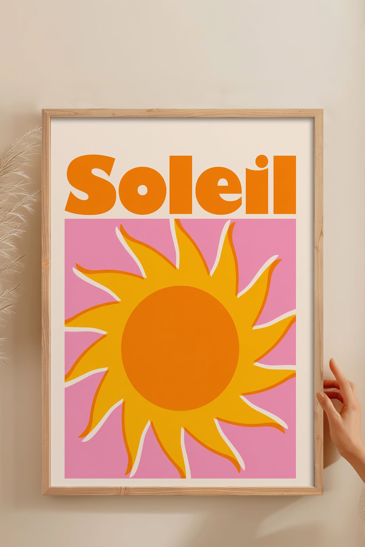 HOMEPACK Ahşap Çerçeveli Tablo Çerçeveli Poster Sanatsal Modern Duvar Dekoru BEK-8435