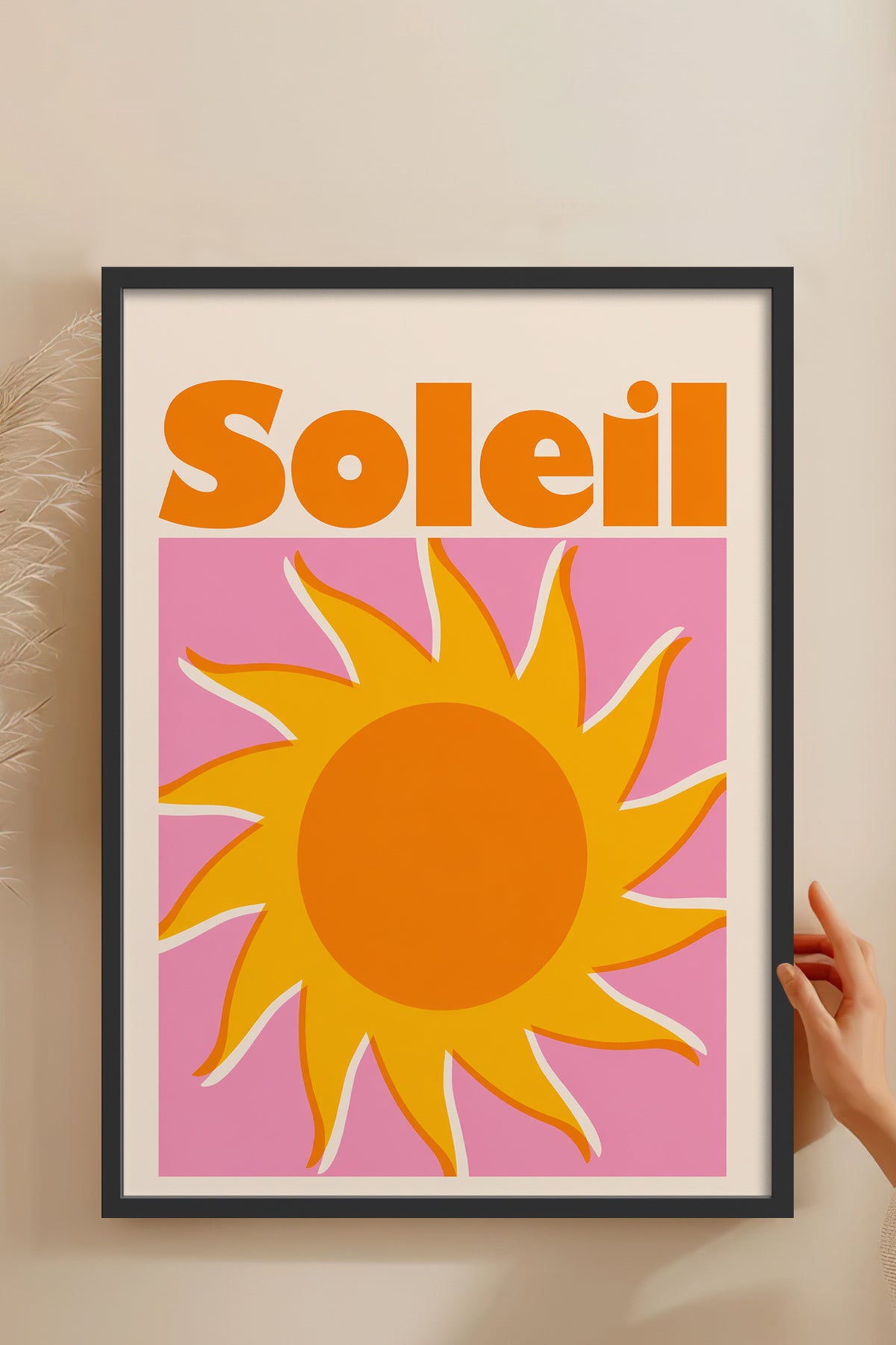 HOMEPACK Ahşap Çerçeveli Tablo Çerçeveli Poster Sanatsal Modern Duvar Dekoru BEK-8435