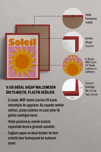 HOMEPACK Ahşap Çerçeveli Tablo Çerçeveli Poster Sanatsal Modern Duvar Dekoru BEK-8435