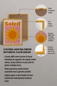 HOMEPACK Ahşap Çerçeveli Tablo Çerçeveli Poster Sanatsal Modern Duvar Dekoru BEK-8435