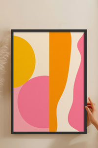 HOMEPACK Ahşap Çerçeveli Tablo Çerçeveli Poster Sanatsal Modern Duvar Dekoru BEK-8436