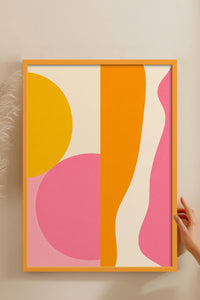 HOMEPACK Ahşap Çerçeveli Tablo Çerçeveli Poster Sanatsal Modern Duvar Dekoru BEK-8436