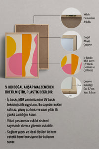 HOMEPACK Ahşap Çerçeveli Tablo Çerçeveli Poster Sanatsal Modern Duvar Dekoru BEK-8436
