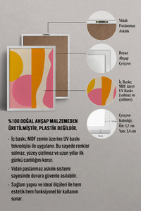 HOMEPACK Ahşap Çerçeveli Tablo Çerçeveli Poster Sanatsal Modern Duvar Dekoru BEK-8436