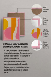 HOMEPACK Ahşap Çerçeveli Tablo Çerçeveli Poster Sanatsal Modern Duvar Dekoru BEK-8436