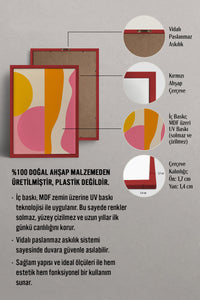 HOMEPACK Ahşap Çerçeveli Tablo Çerçeveli Poster Sanatsal Modern Duvar Dekoru BEK-8436
