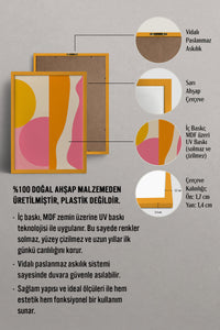 HOMEPACK Ahşap Çerçeveli Tablo Çerçeveli Poster Sanatsal Modern Duvar Dekoru BEK-8436