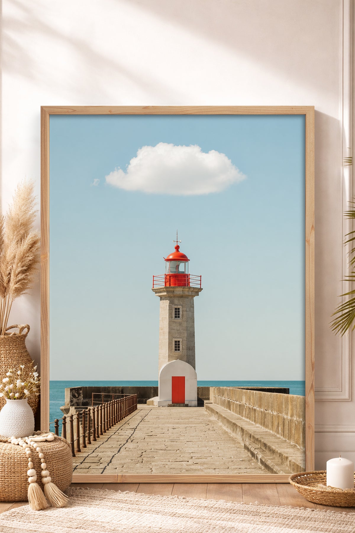 HOMEPACK Ahşap Çerçeveli Tablo Çerçeveli Poster Sanatsal Modern Duvar Dekoru BEK-8437