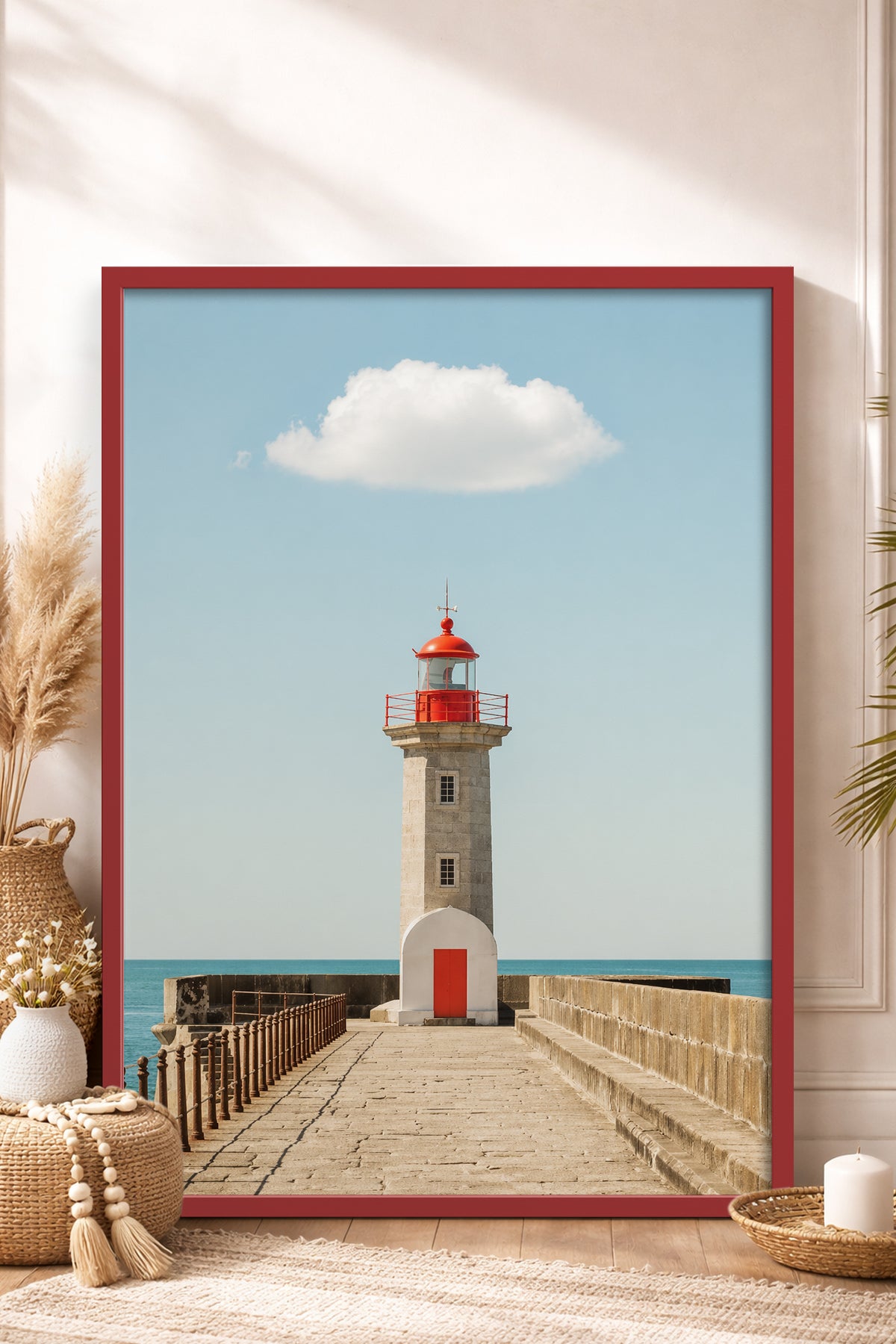 HOMEPACK Ahşap Çerçeveli Tablo Çerçeveli Poster Sanatsal Modern Duvar Dekoru BEK-8437