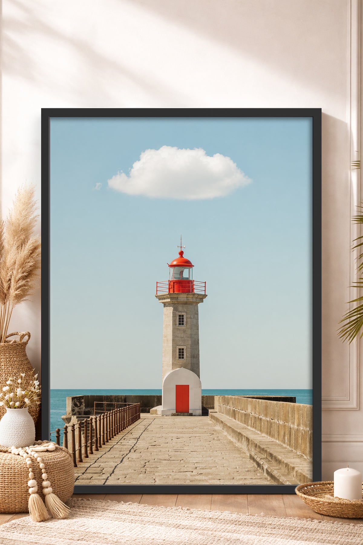 HOMEPACK Ahşap Çerçeveli Tablo Çerçeveli Poster Sanatsal Modern Duvar Dekoru BEK-8437