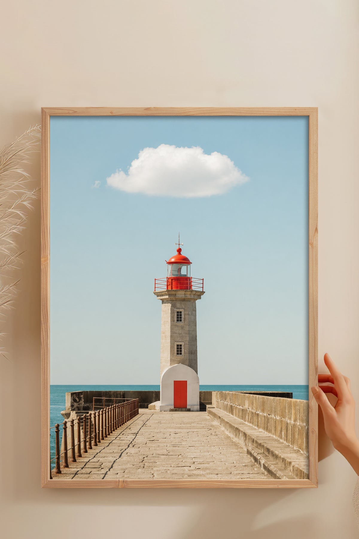 HOMEPACK Ahşap Çerçeveli Tablo Çerçeveli Poster Sanatsal Modern Duvar Dekoru BEK-8437