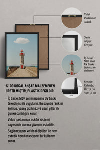 HOMEPACK Ahşap Çerçeveli Tablo Çerçeveli Poster Sanatsal Modern Duvar Dekoru BEK-8437