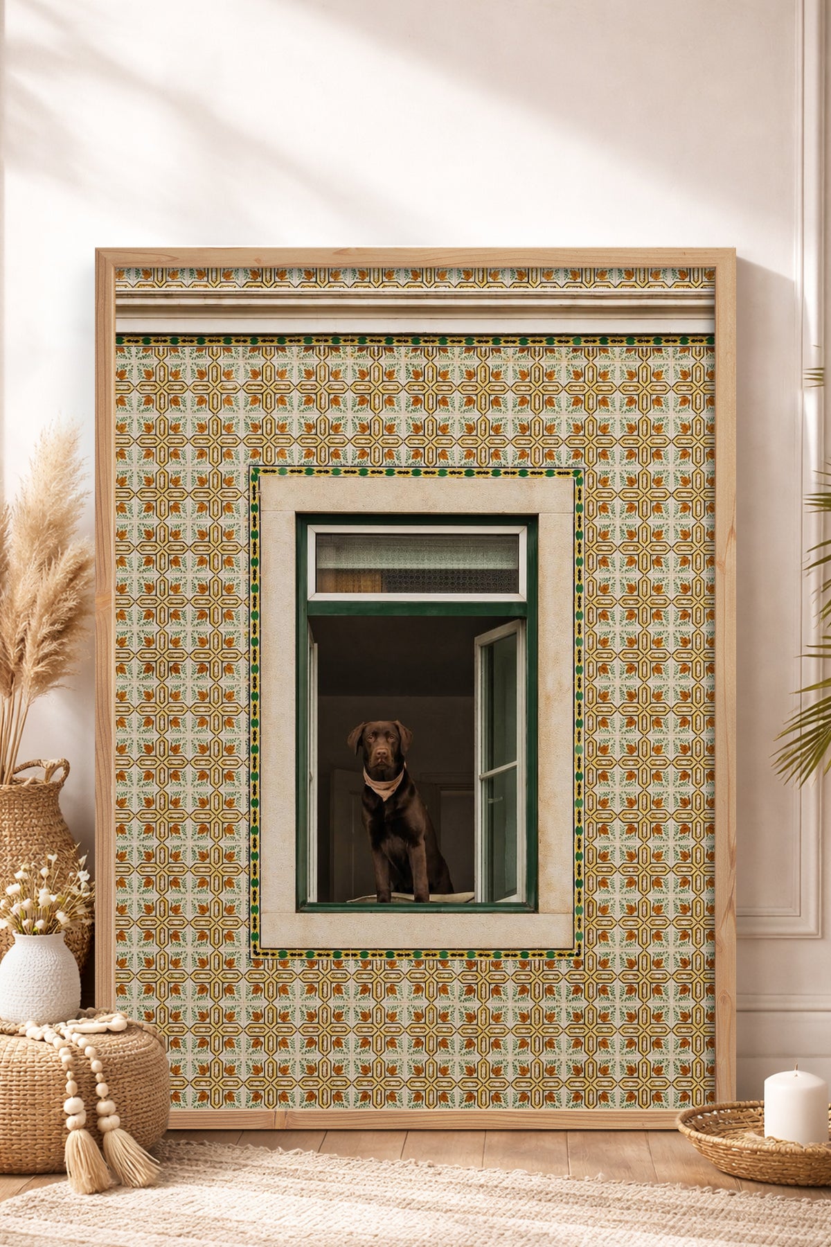 HOMEPACK Ahşap Çerçeveli Tablo Çerçeveli Poster Sanatsal Modern Duvar Dekoru BEK-8438