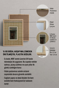 HOMEPACK Ahşap Çerçeveli Tablo Çerçeveli Poster Sanatsal Modern Duvar Dekoru BEK-8438