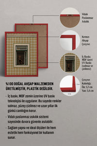 HOMEPACK Ahşap Çerçeveli Tablo Çerçeveli Poster Sanatsal Modern Duvar Dekoru BEK-8438