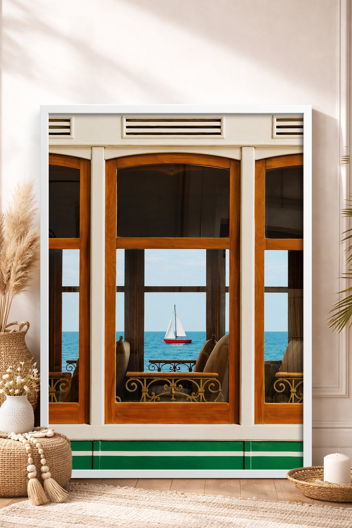 HOMEPACK Ahşap Çerçeveli Tablo Çerçeveli Poster Sanatsal Modern Duvar Dekoru BEK-8439