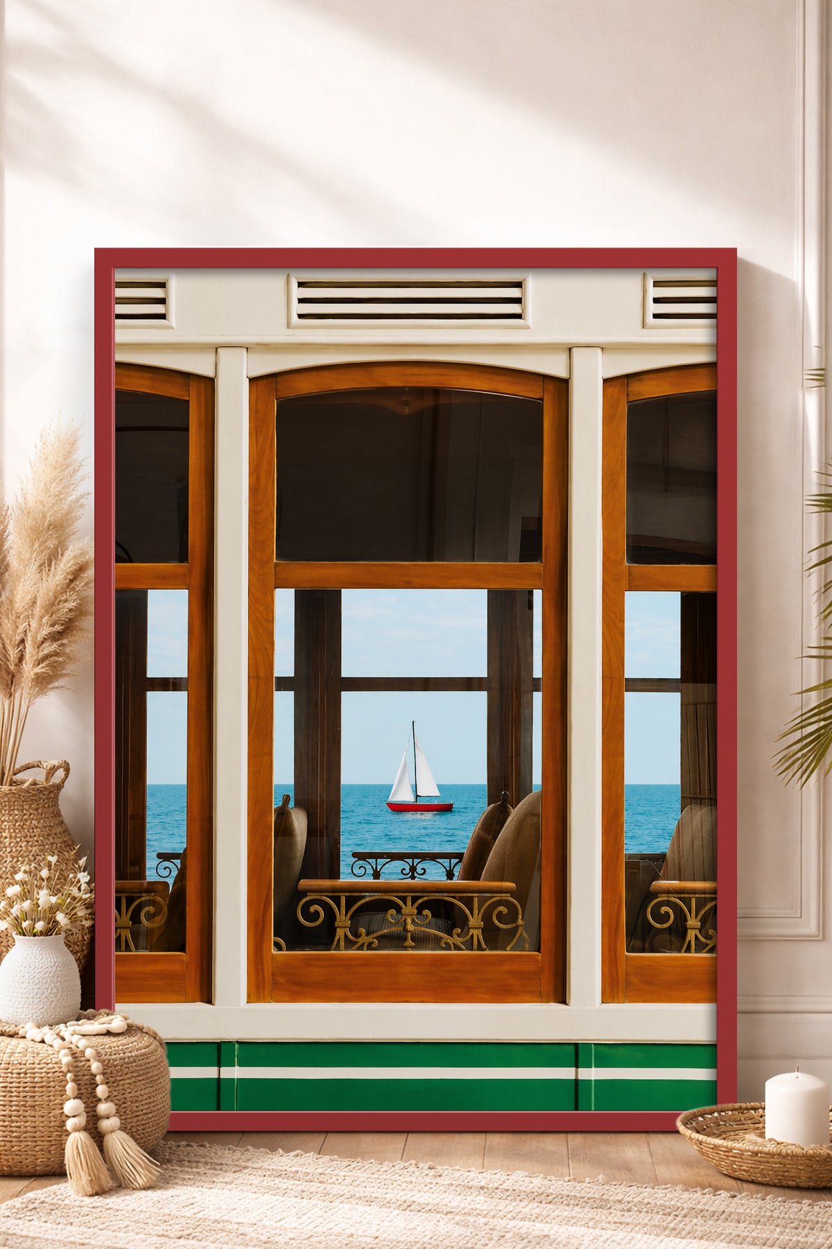 HOMEPACK Ahşap Çerçeveli Tablo Çerçeveli Poster Sanatsal Modern Duvar Dekoru BEK-8439
