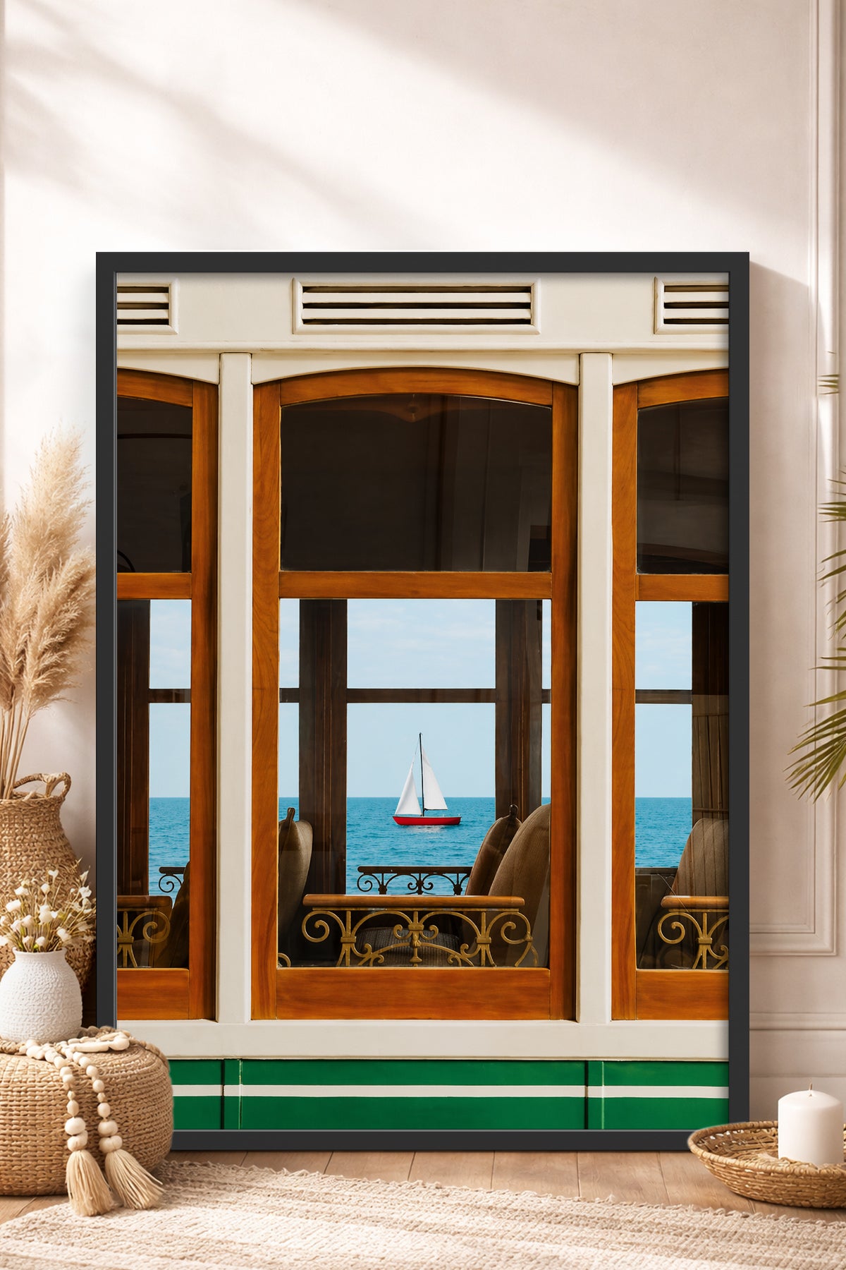 HOMEPACK Ahşap Çerçeveli Tablo Çerçeveli Poster Sanatsal Modern Duvar Dekoru BEK-8439