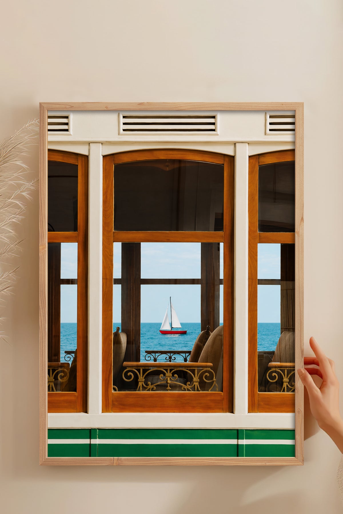 HOMEPACK Ahşap Çerçeveli Tablo Çerçeveli Poster Sanatsal Modern Duvar Dekoru BEK-8439