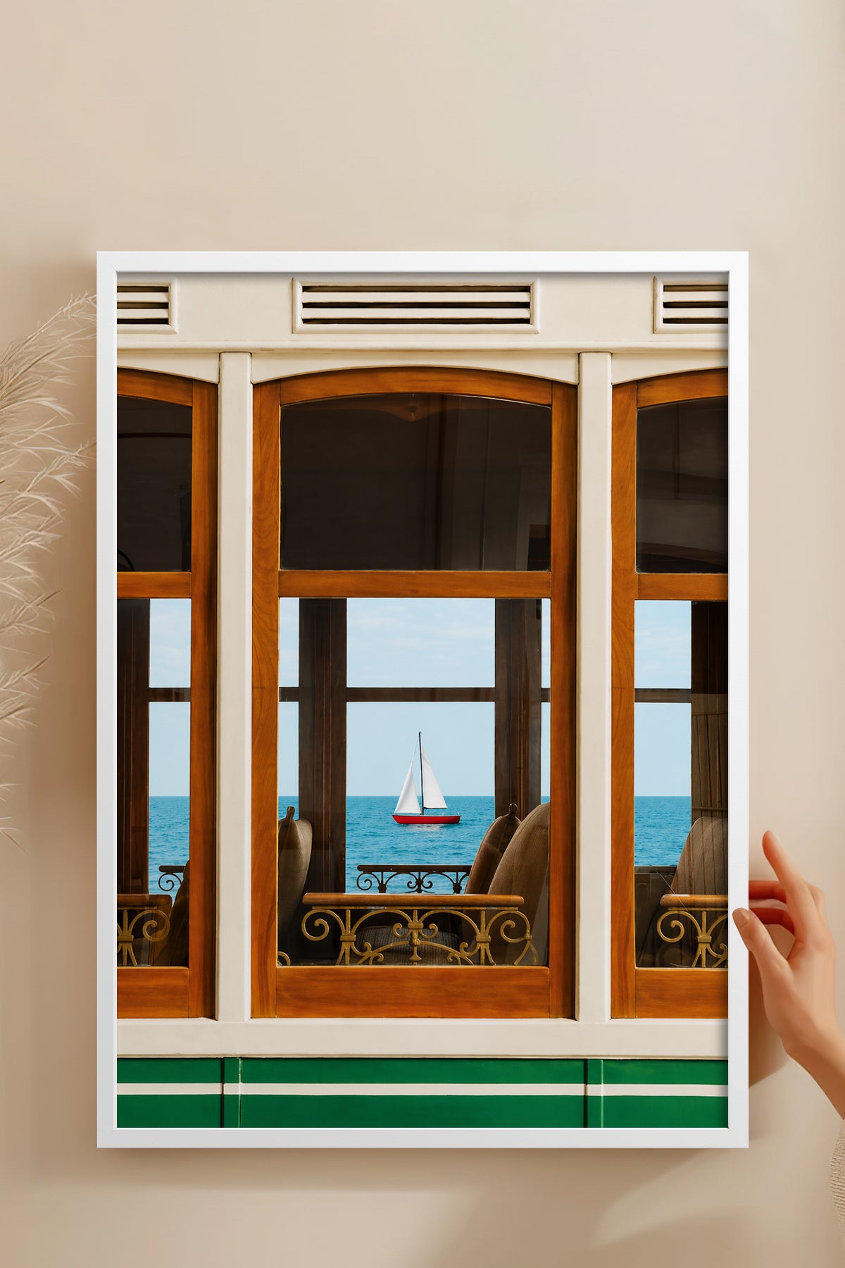 HOMEPACK Ahşap Çerçeveli Tablo Çerçeveli Poster Sanatsal Modern Duvar Dekoru BEK-8439