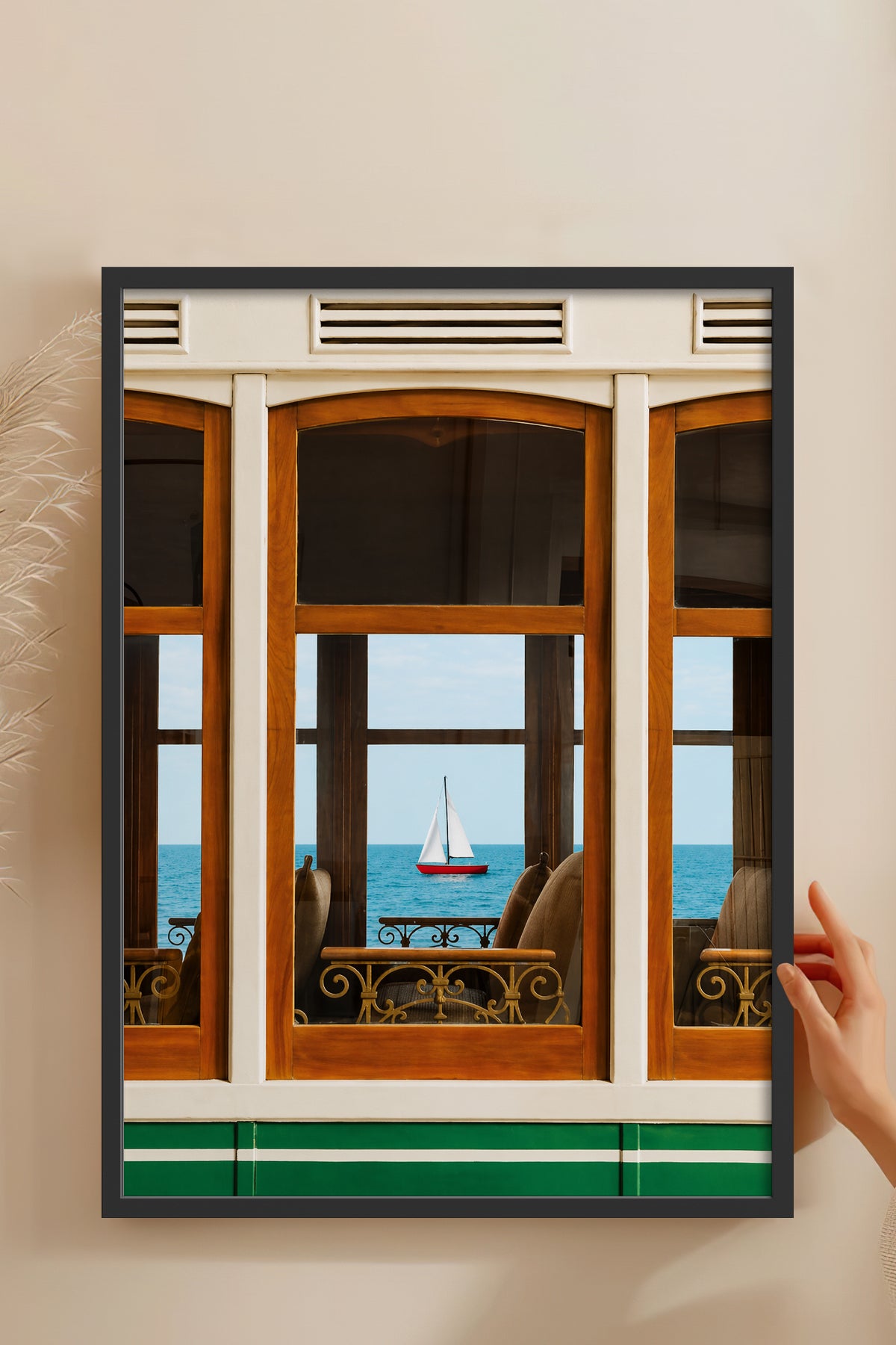 HOMEPACK Ahşap Çerçeveli Tablo Çerçeveli Poster Sanatsal Modern Duvar Dekoru BEK-8439