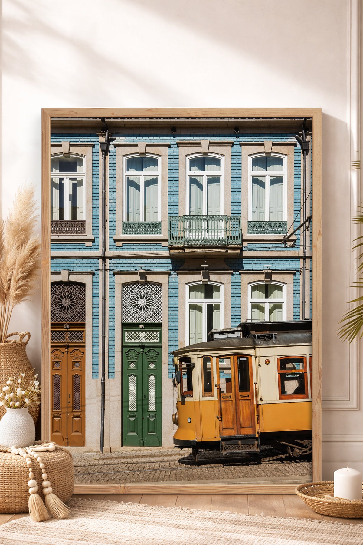 HOMEPACK Ahşap Çerçeveli Tablo Çerçeveli Poster Sanatsal Modern Duvar Dekoru BEK-8440