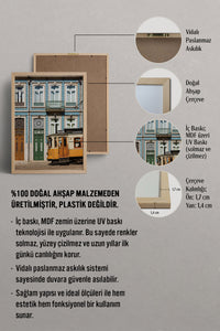 HOMEPACK Ahşap Çerçeveli Tablo Çerçeveli Poster Sanatsal Modern Duvar Dekoru BEK-8440