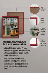 HOMEPACK Ahşap Çerçeveli Tablo Çerçeveli Poster Sanatsal Modern Duvar Dekoru BEK-8440