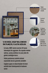 HOMEPACK Ahşap Çerçeveli Tablo Çerçeveli Poster Sanatsal Modern Duvar Dekoru BEK-8440