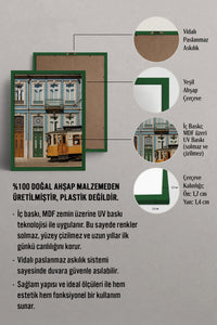 HOMEPACK Ahşap Çerçeveli Tablo Çerçeveli Poster Sanatsal Modern Duvar Dekoru BEK-8440
