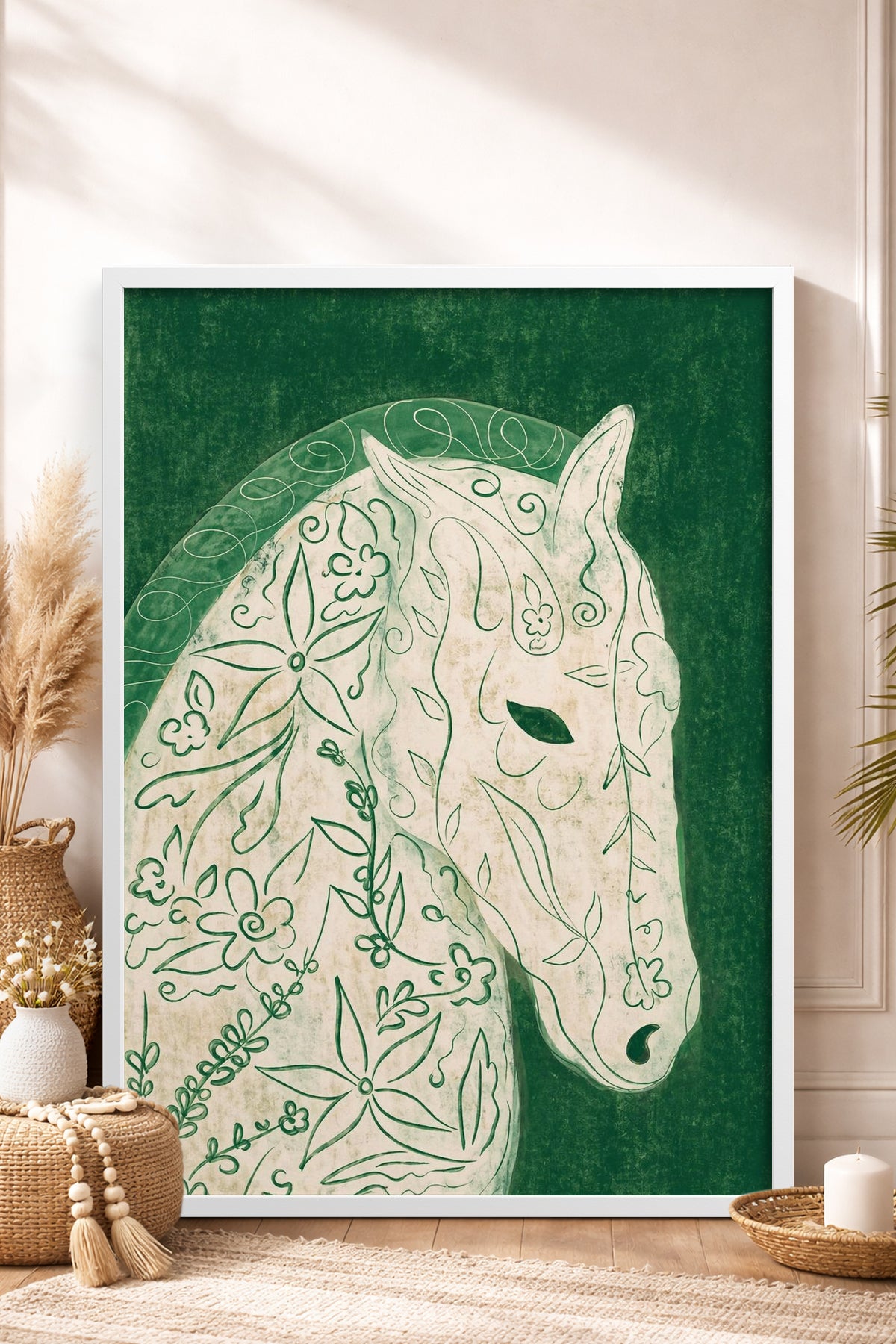 HOMEPACK Ahşap Çerçeveli Tablo Çerçeveli Poster Sanatsal Modern Duvar Dekoru BEK-8442