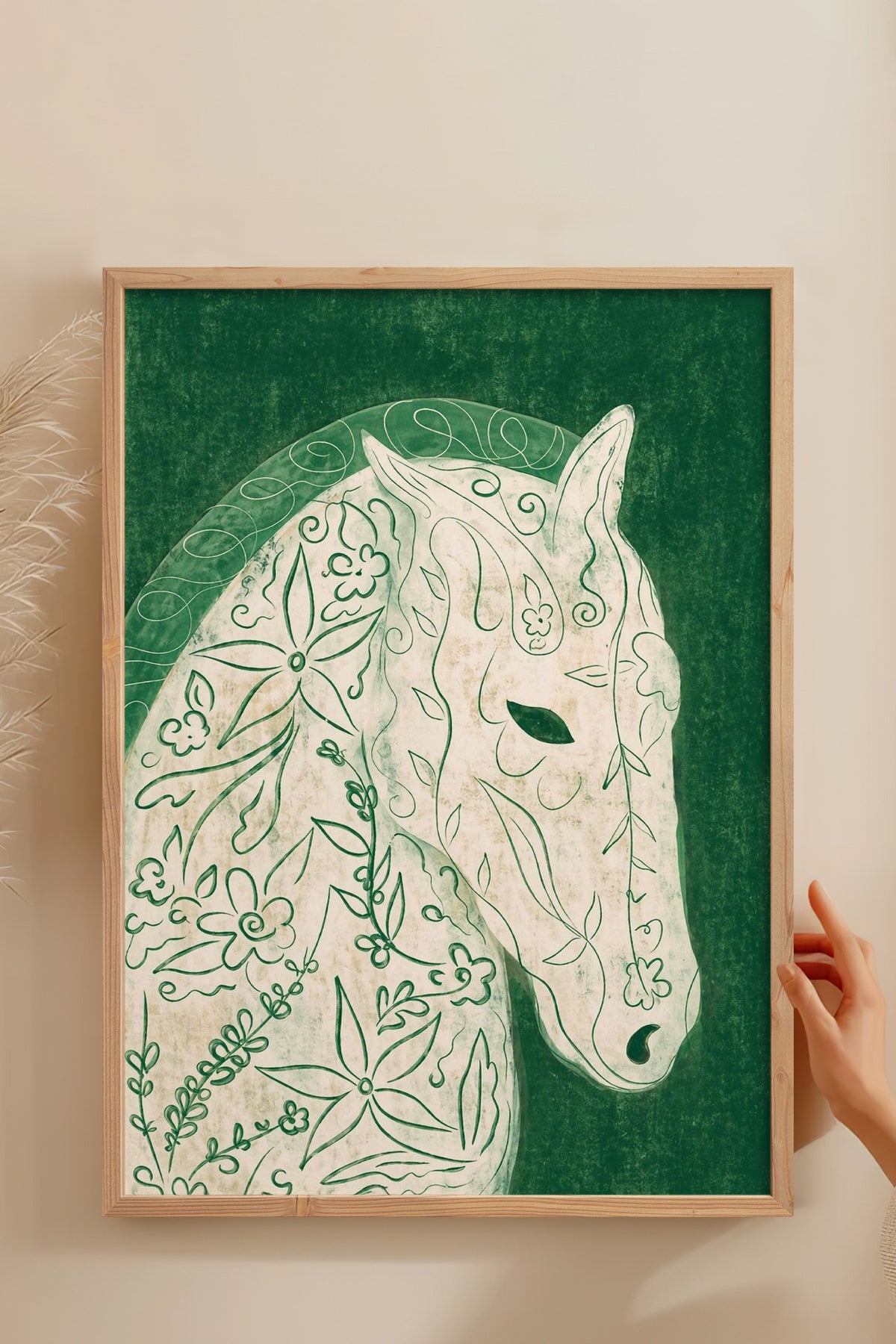 HOMEPACK Ahşap Çerçeveli Tablo Çerçeveli Poster Sanatsal Modern Duvar Dekoru BEK-8442