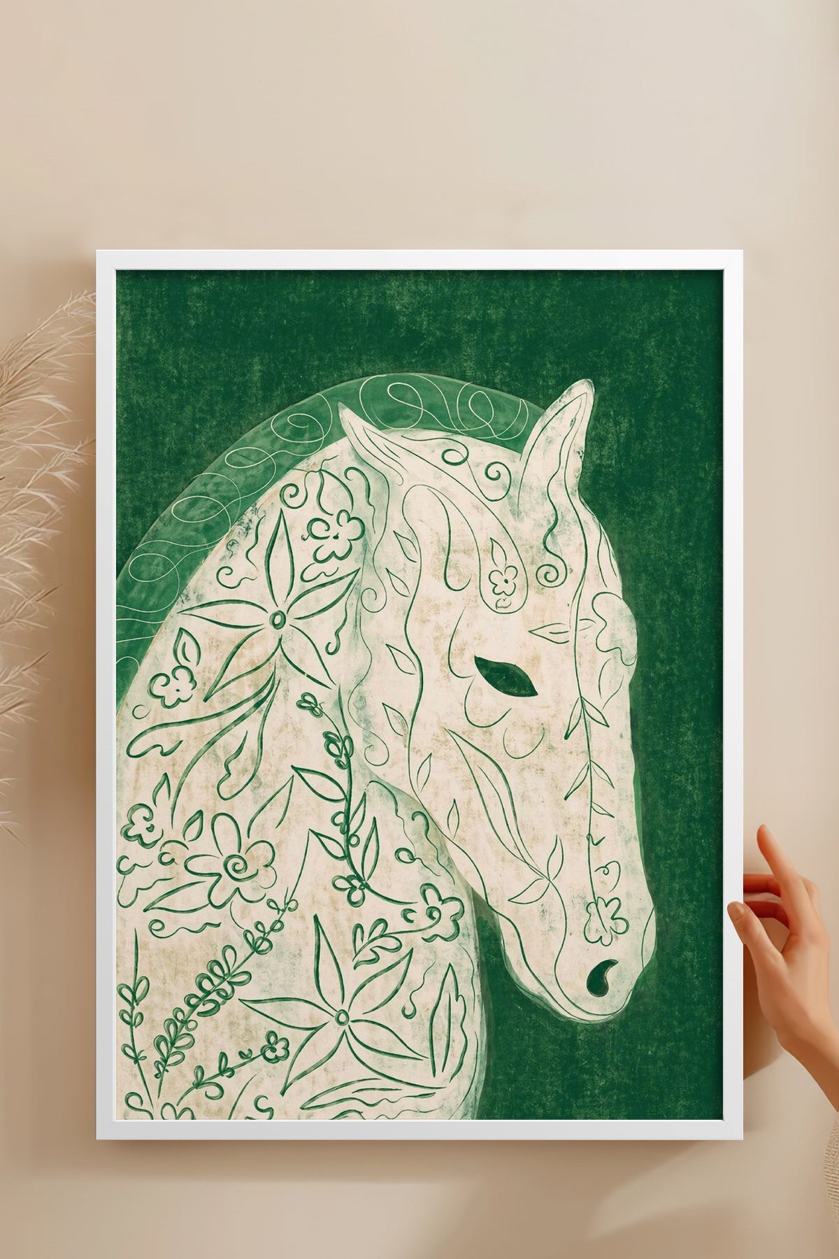 HOMEPACK Ahşap Çerçeveli Tablo Çerçeveli Poster Sanatsal Modern Duvar Dekoru BEK-8442
