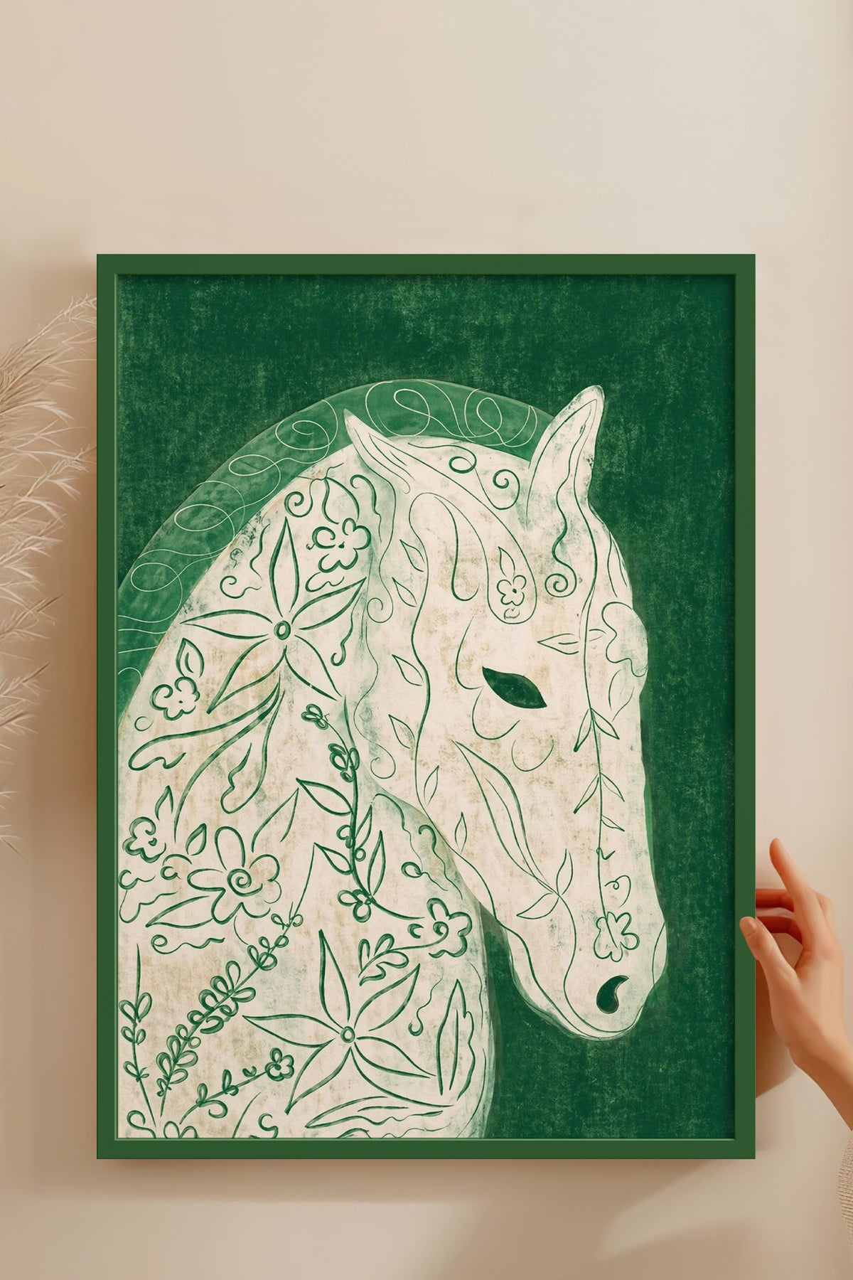 HOMEPACK Ahşap Çerçeveli Tablo Çerçeveli Poster Sanatsal Modern Duvar Dekoru BEK-8442