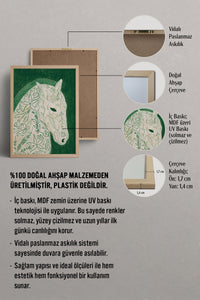 HOMEPACK Ahşap Çerçeveli Tablo Çerçeveli Poster Sanatsal Modern Duvar Dekoru BEK-8442
