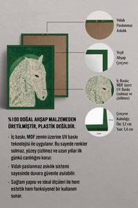 HOMEPACK Ahşap Çerçeveli Tablo Çerçeveli Poster Sanatsal Modern Duvar Dekoru BEK-8442