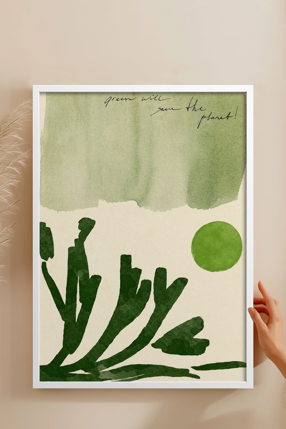HOMEPACK Ahşap Çerçeveli Tablo Çerçeveli Poster Sanatsal Modern Duvar Dekoru BEK-8443