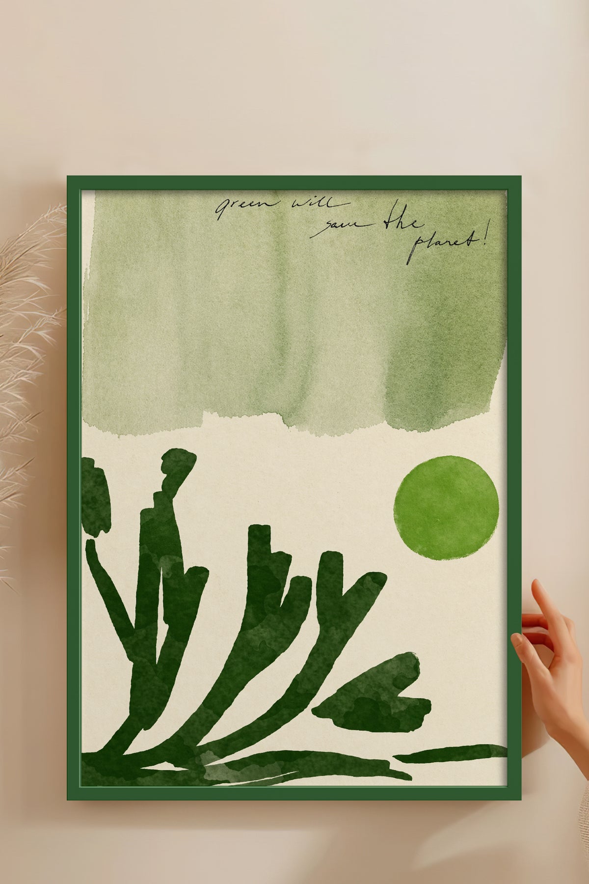 HOMEPACK Ahşap Çerçeveli Tablo Çerçeveli Poster Sanatsal Modern Duvar Dekoru BEK-8443