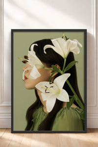 HOMEPACK Ahşap Çerçeveli Tablo Çerçeveli Poster Sanatsal Modern Duvar Dekoru BEK-8445
