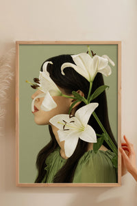 HOMEPACK Ahşap Çerçeveli Tablo Çerçeveli Poster Sanatsal Modern Duvar Dekoru BEK-8445